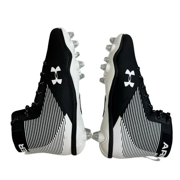 Under Armour Mens Football Cleats Black White Sz 10 main image 9